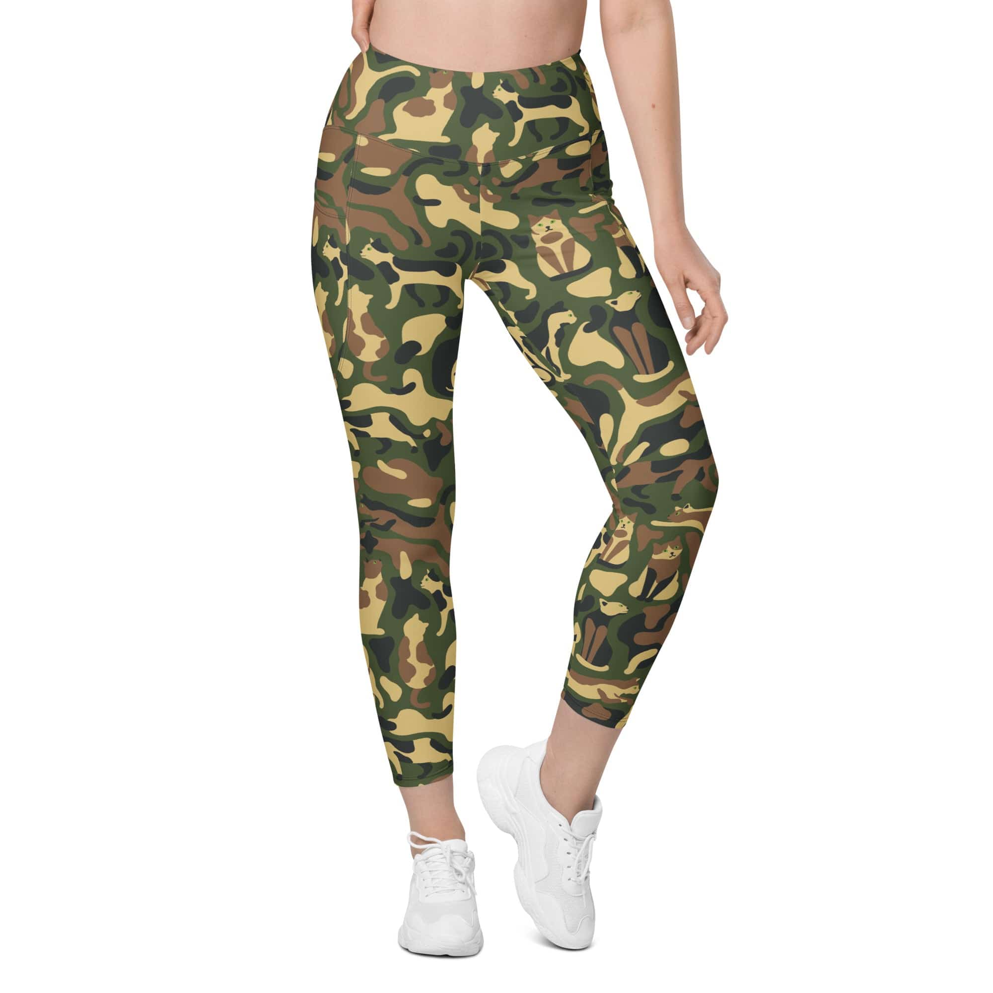 Cat Camo Leggings With Pockets