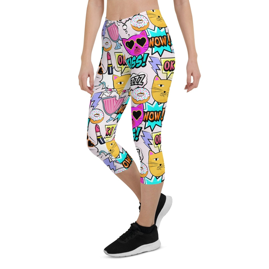 Cat Pop Art  Capris