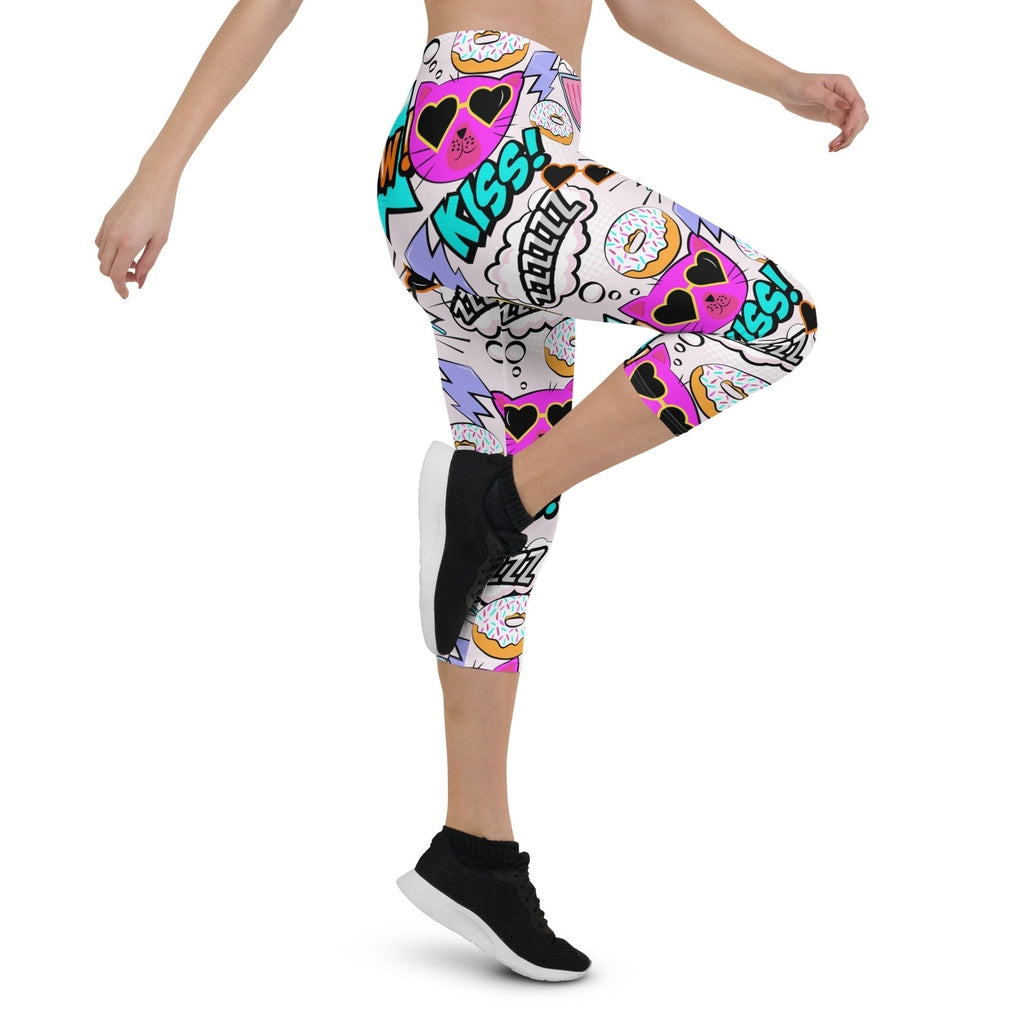 Cat Pop Art  Capris