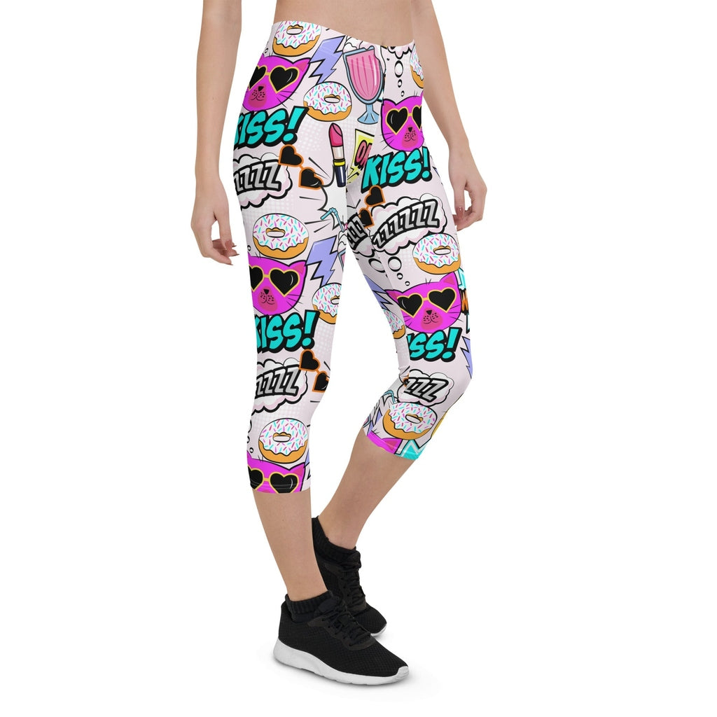 Cat Pop Art  Capris