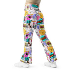 Cat Pop Art Flare Leggings