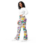 Cat Pop Art Flare Leggings
