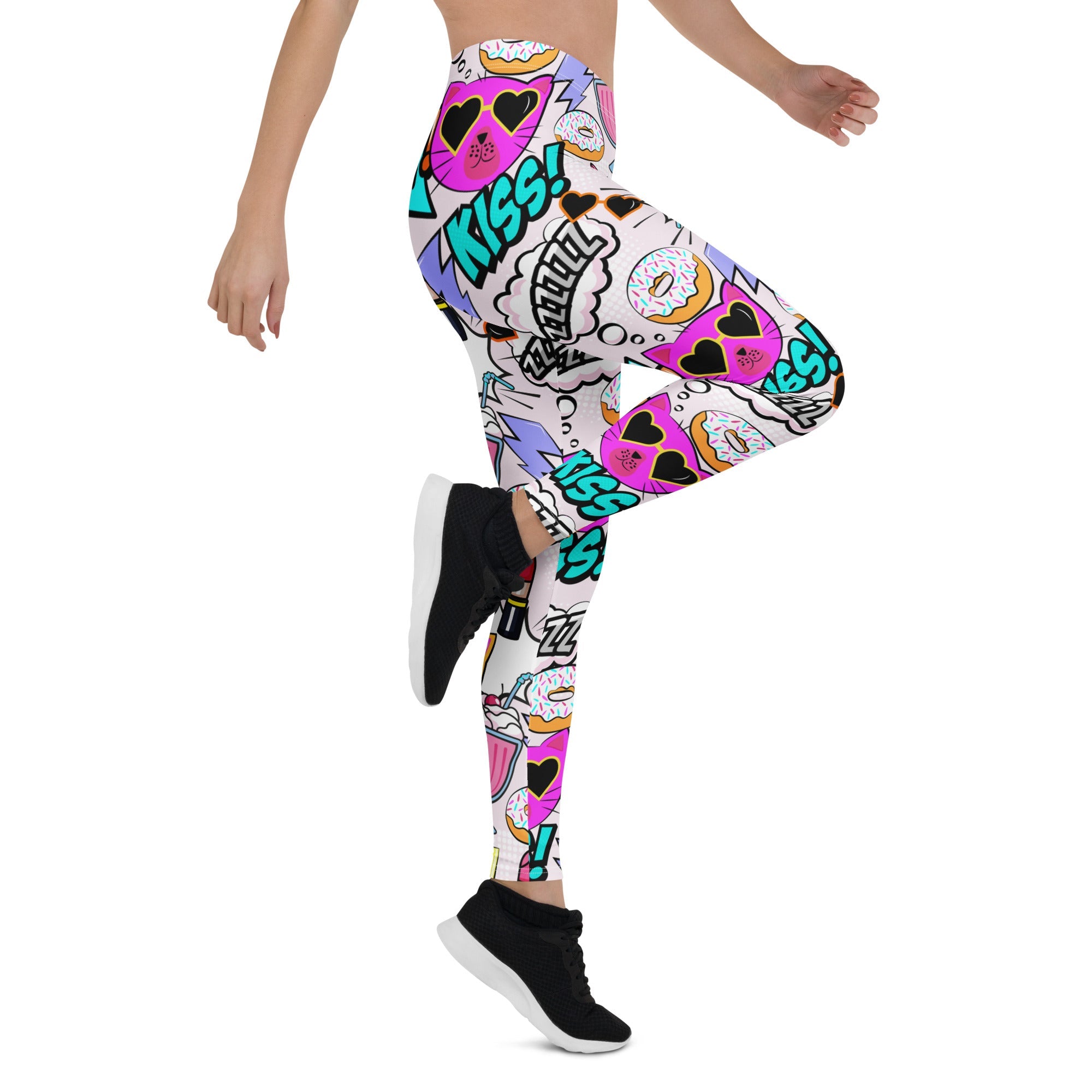 Cat Pop Art  Leggings