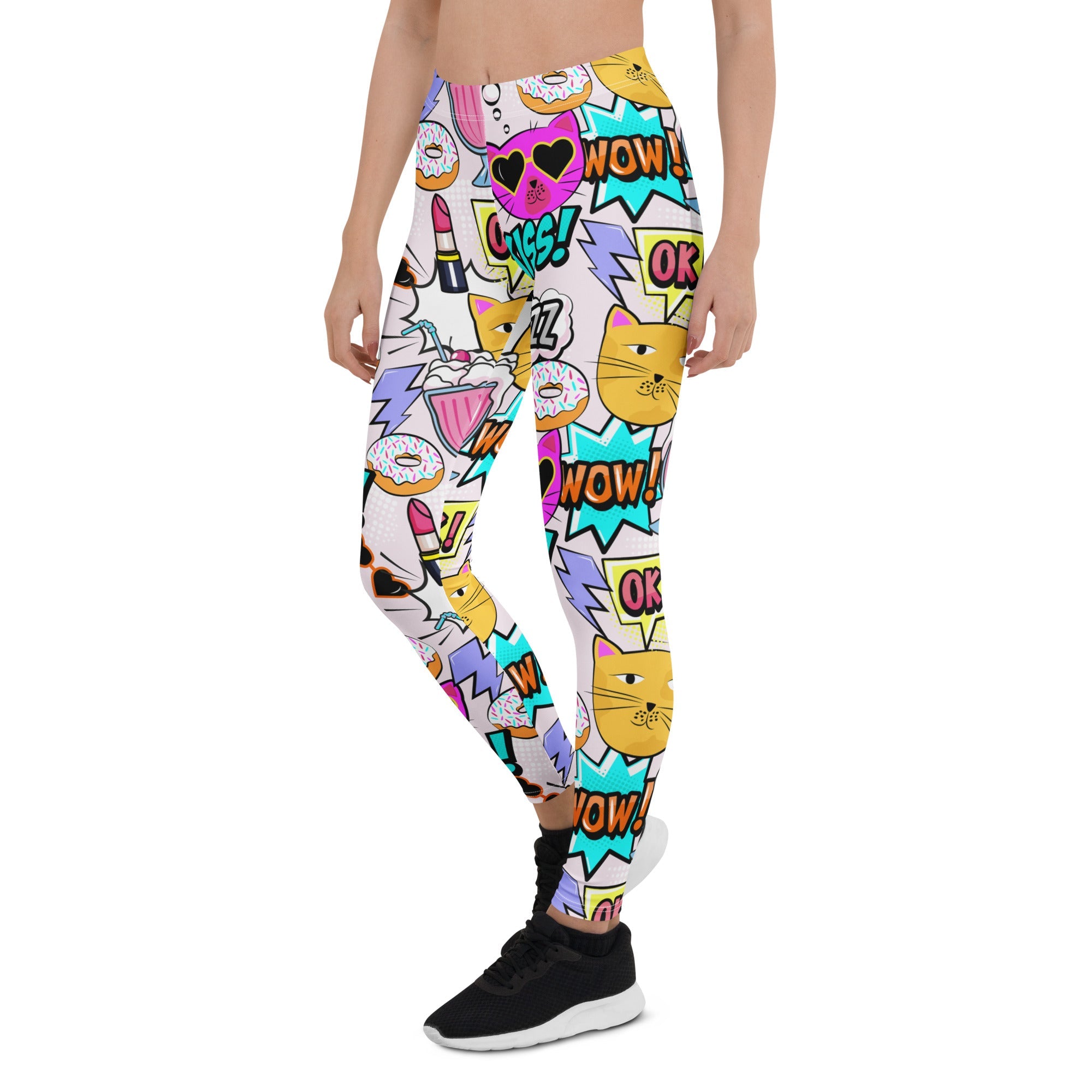 Cat Pop Art  Leggings
