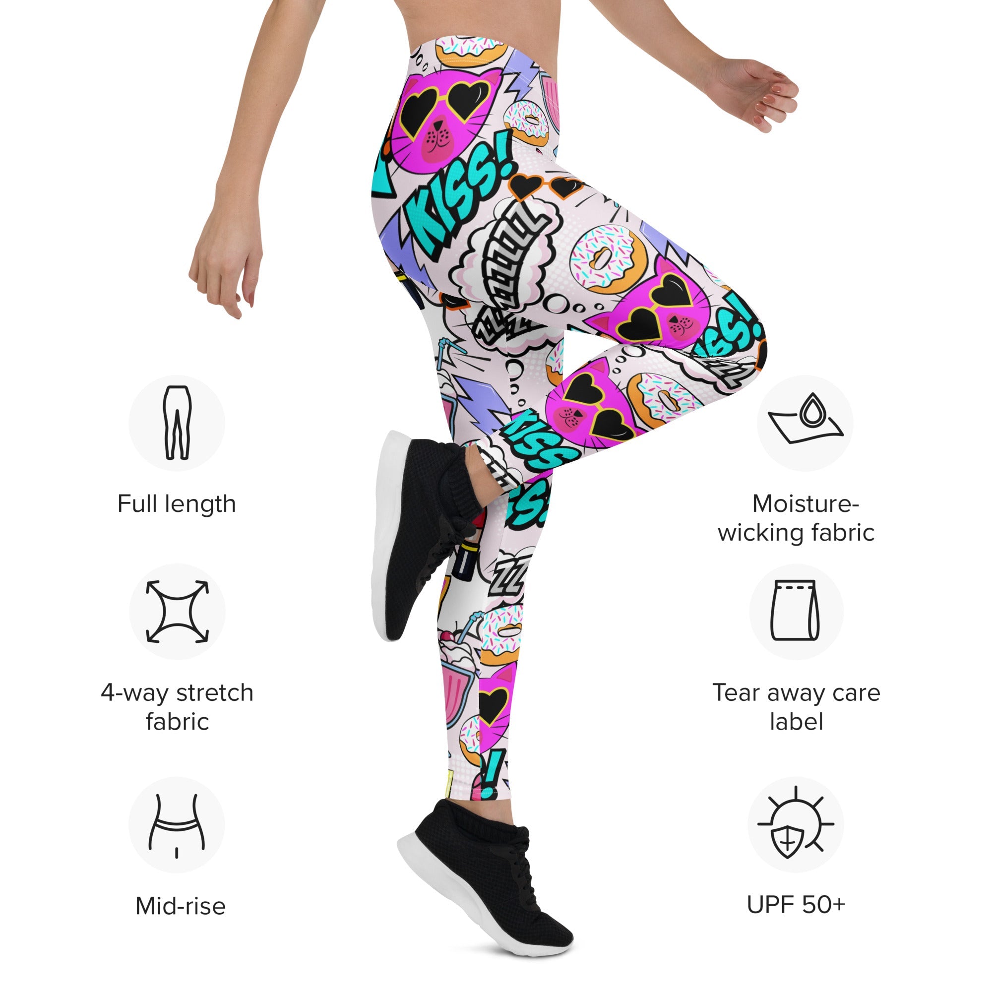 Cat Pop Art  Leggings