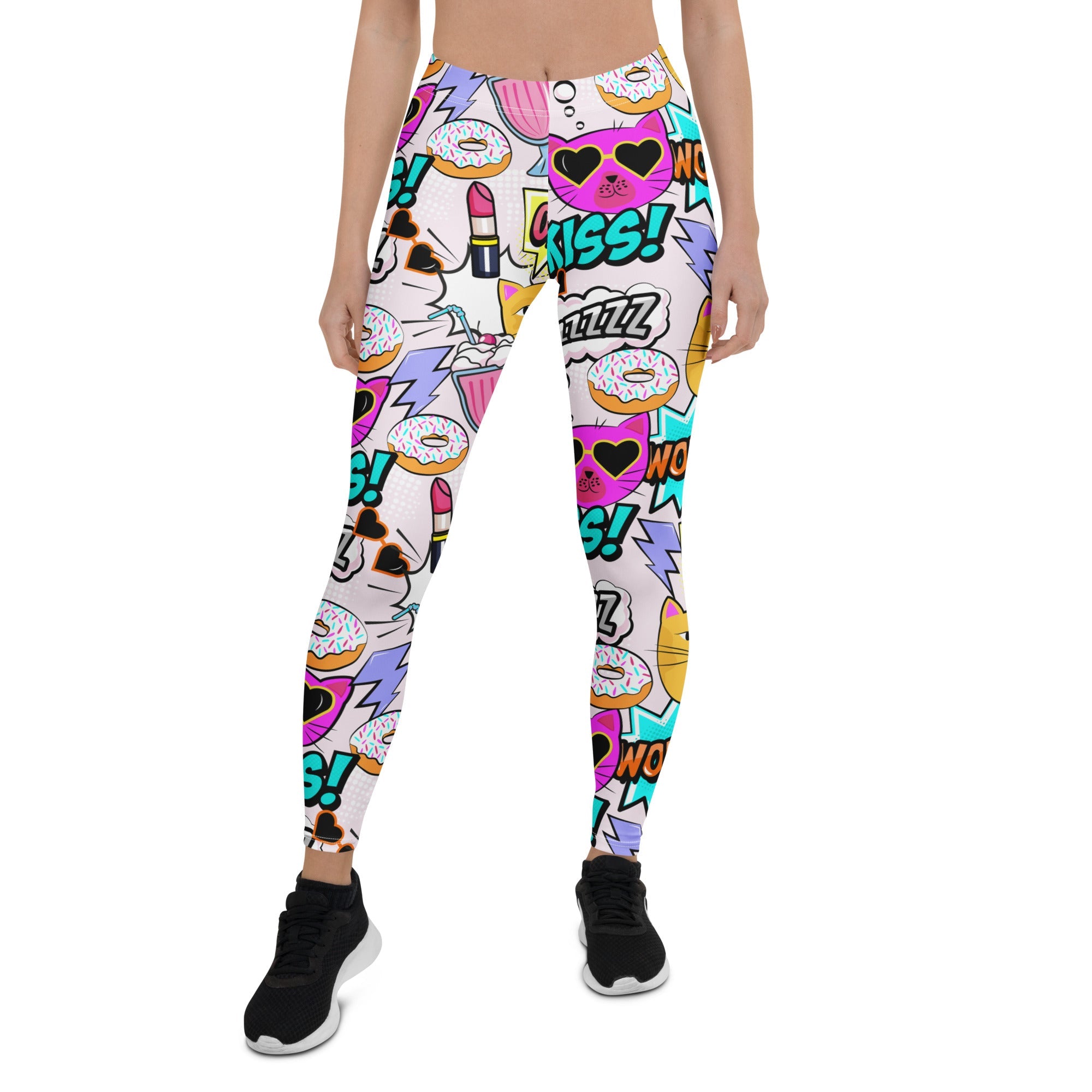 Cat Pop Art  Leggings
