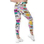 Cat Pop Art Leggings With Pockets
