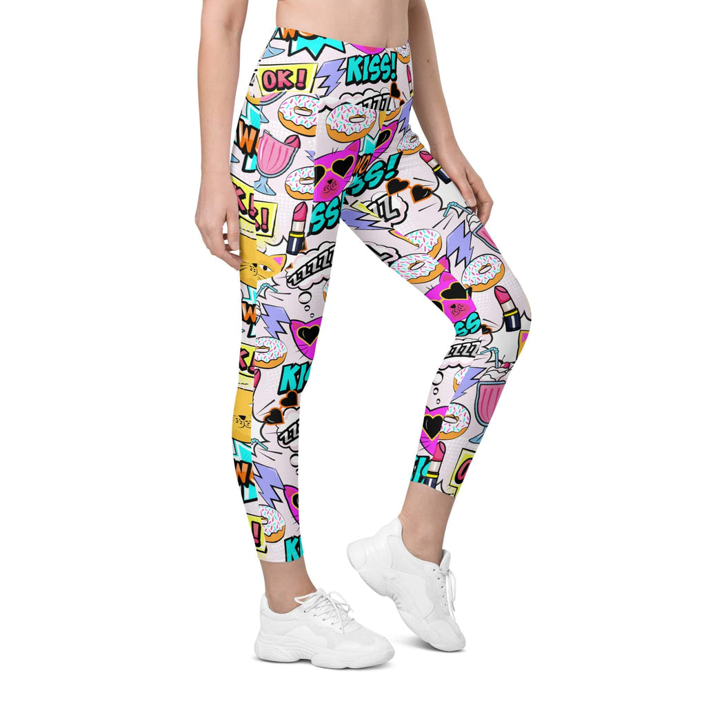 Cat Pop Art Leggings With Pockets
