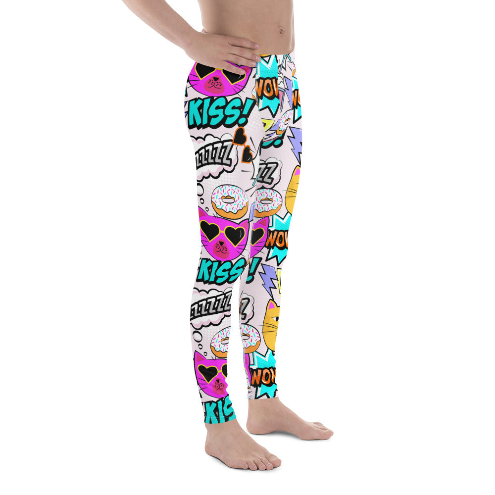 Cat Pop Art  Men's Leggings