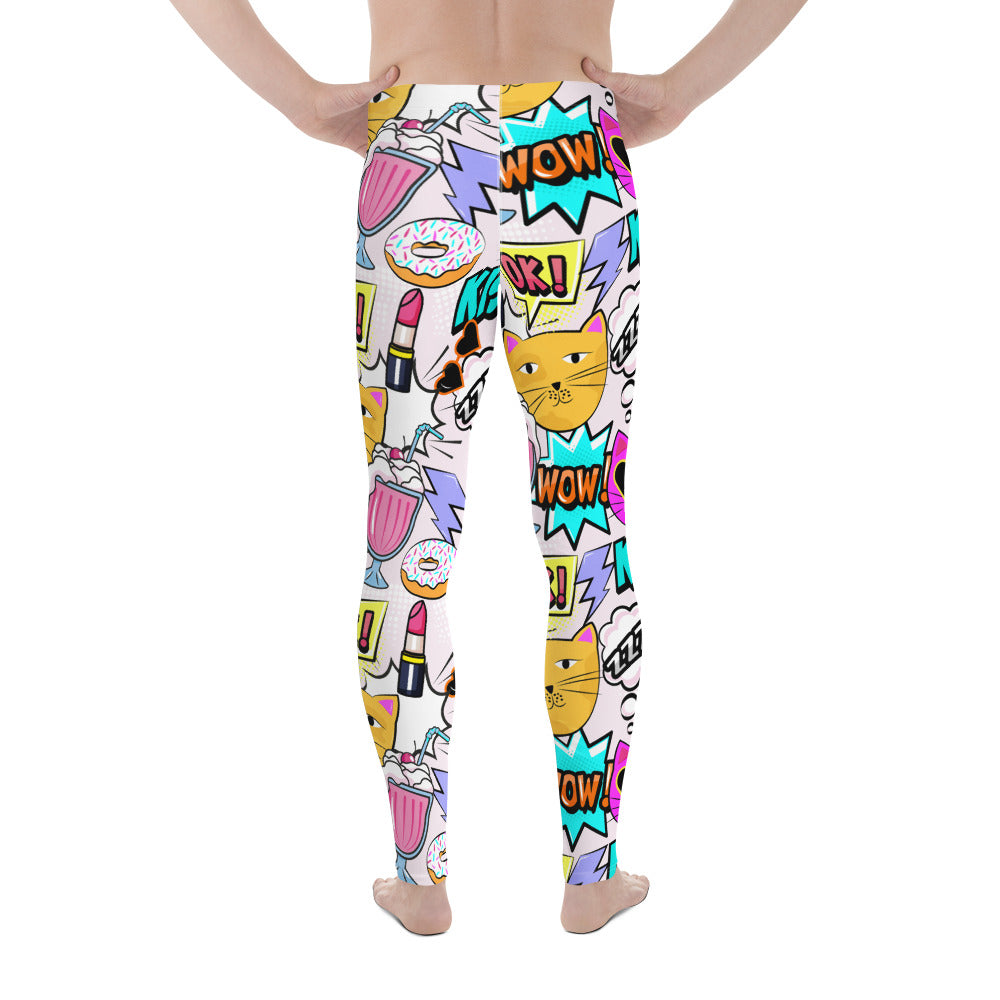 Cat Pop Art  Men's Leggings