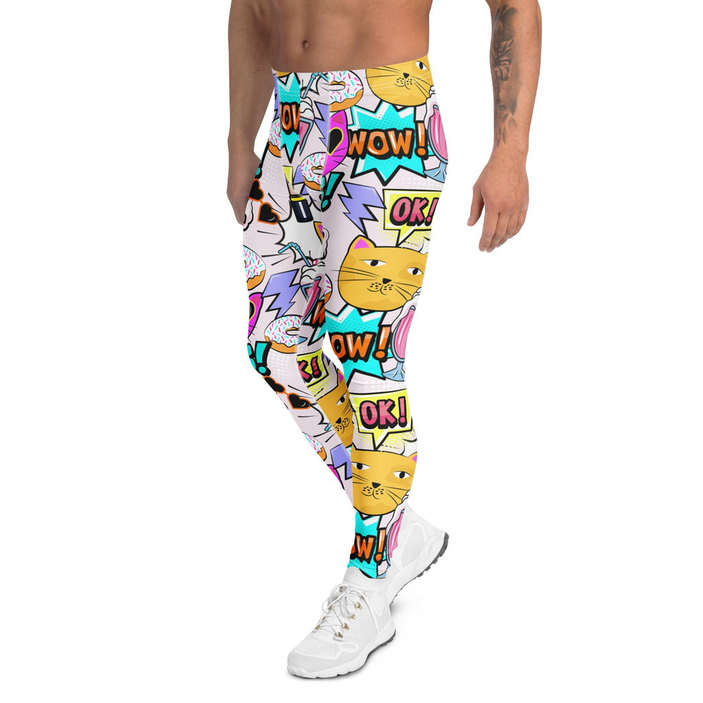 Cat Pop Art  Men's Leggings