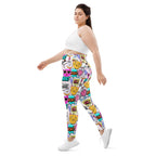 Cat Pop Art  Plus Size Leggings