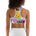 Cat Pop Art  Sports Bra