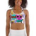 Cat Pop Art  Sports Bra