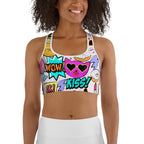 Cat Pop Art  Sports Bra