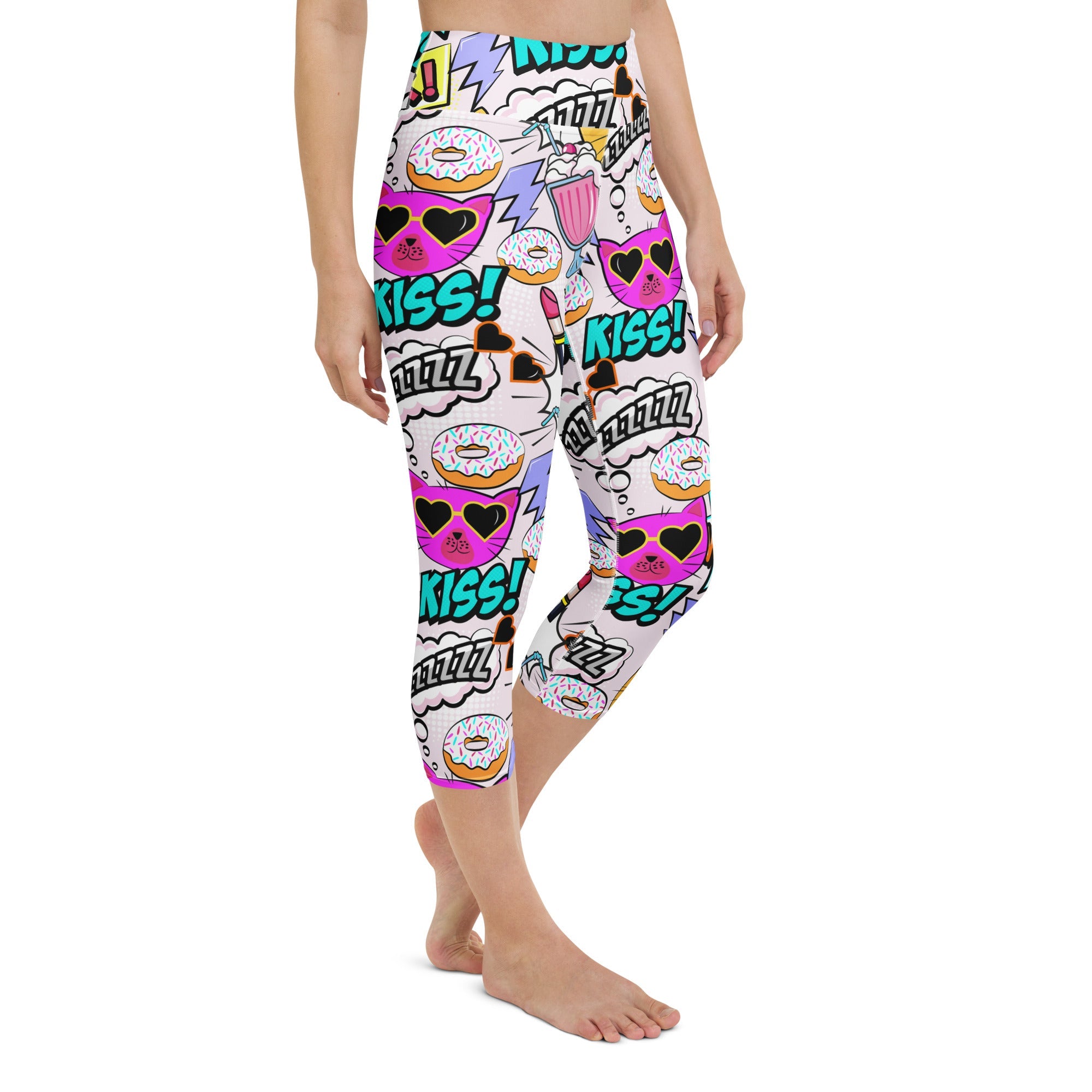 Cat Pop Art  Yoga Capris