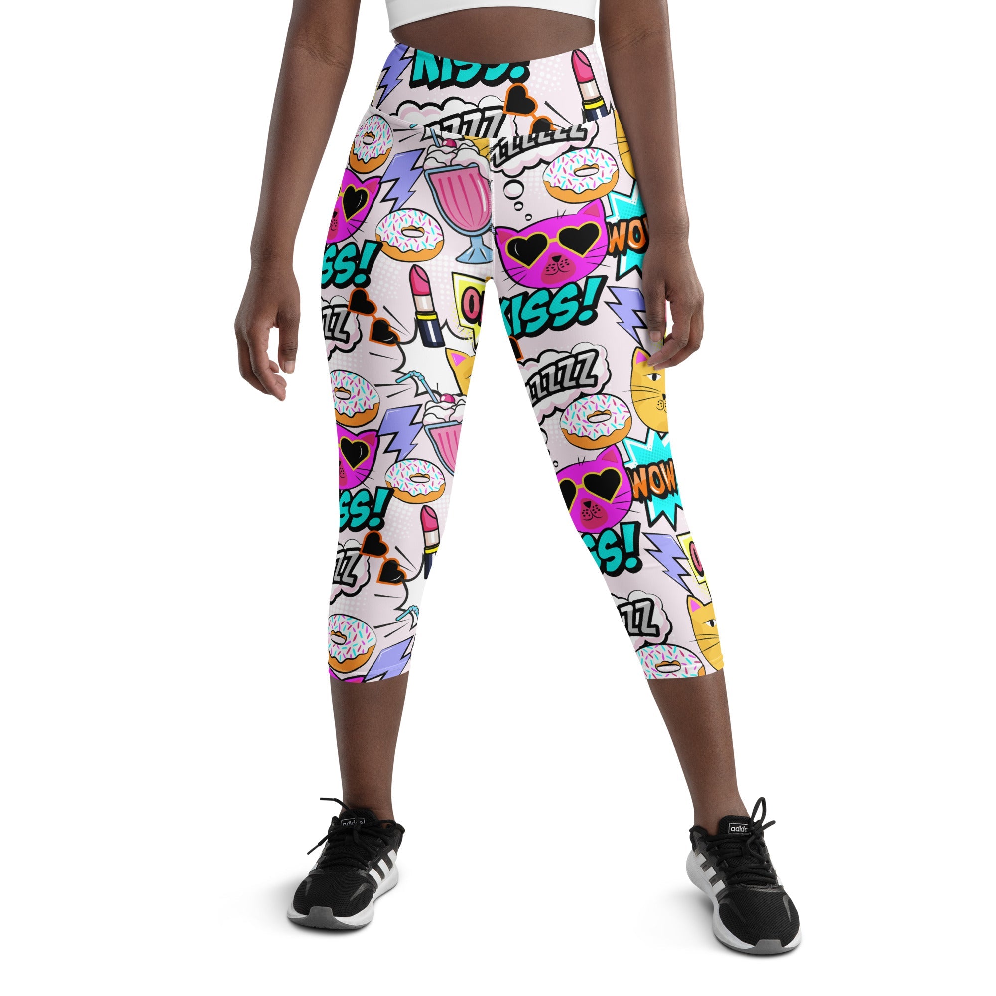 Cat Pop Art  Yoga Capris