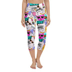 Cat Pop Art  Yoga Capris