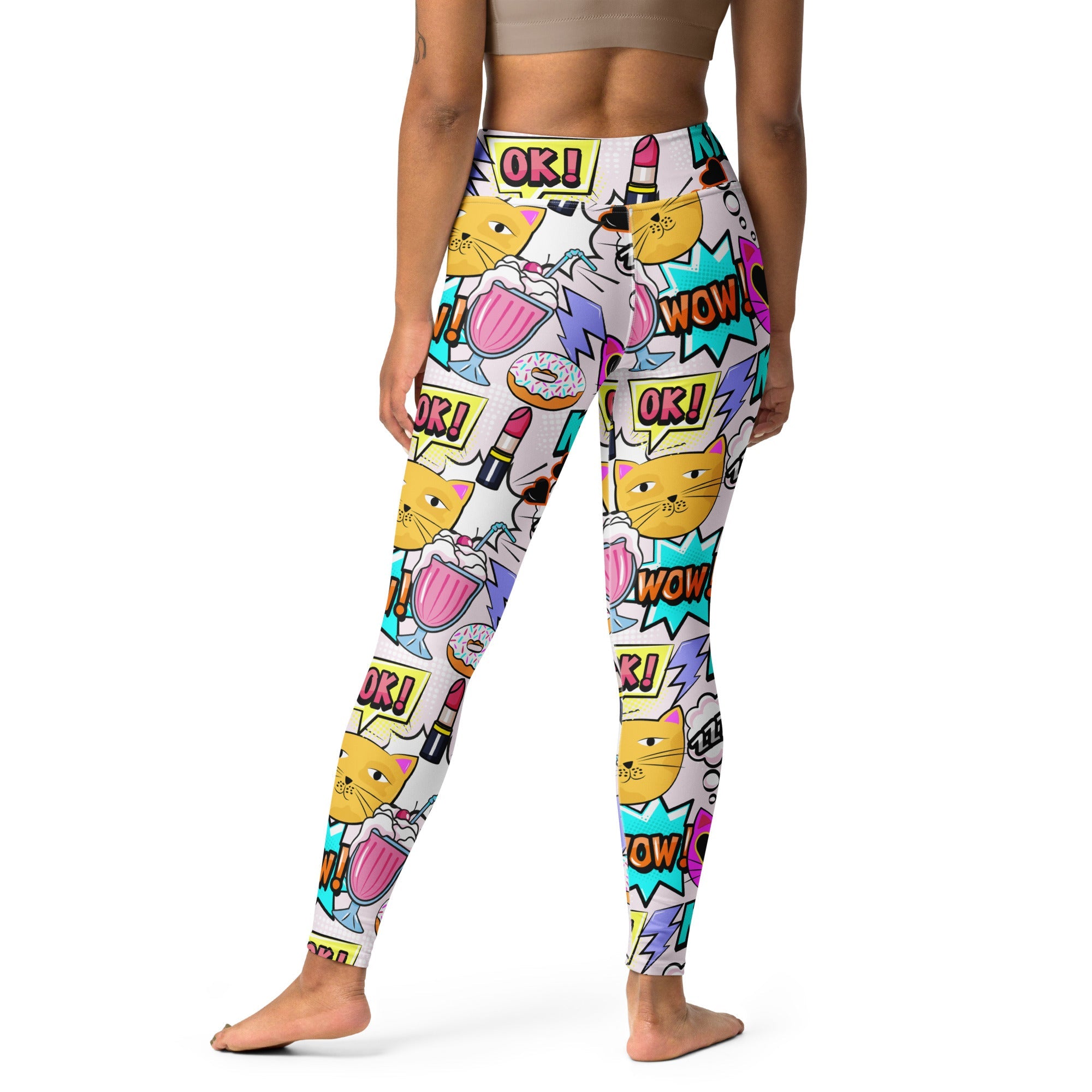 Cat Pop Art  Yoga Leggings