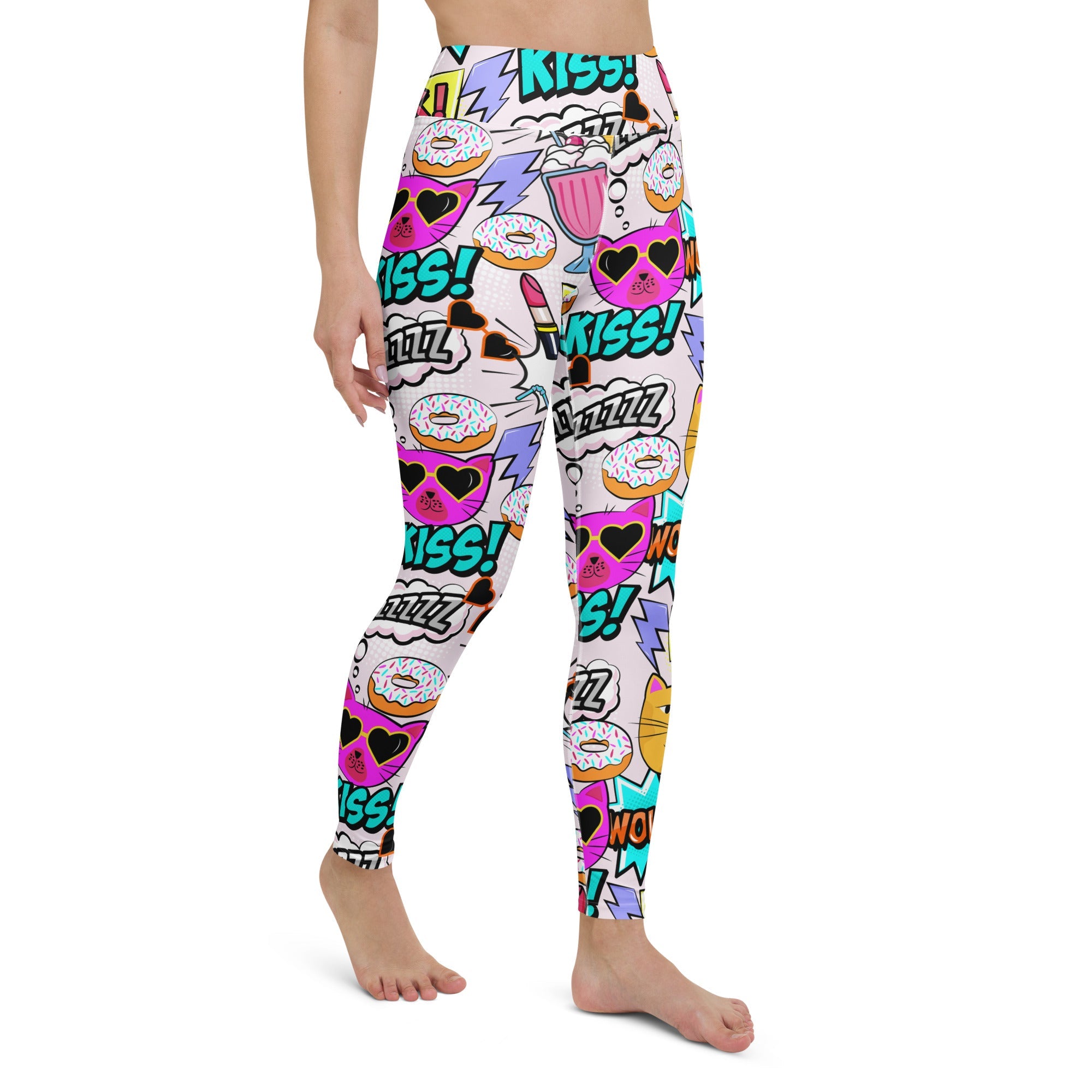 Cat Pop Art  Yoga Leggings