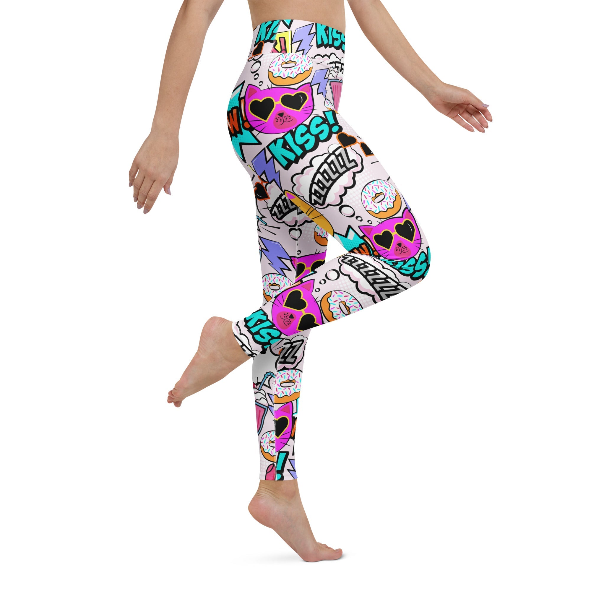 Cat Pop Art  Yoga Leggings