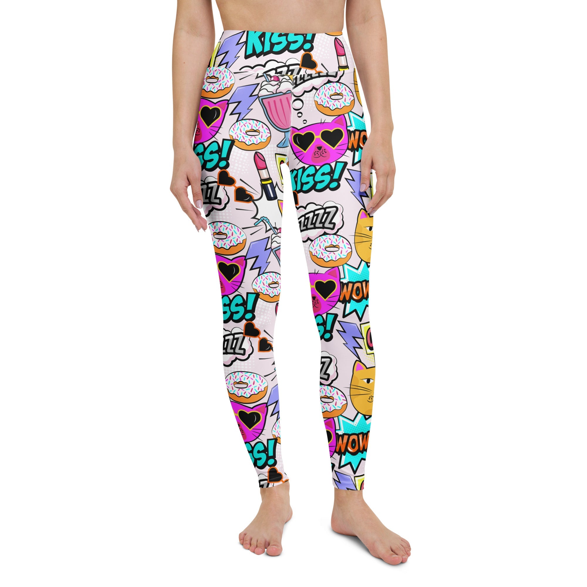 Cat Pop Art  Yoga Leggings