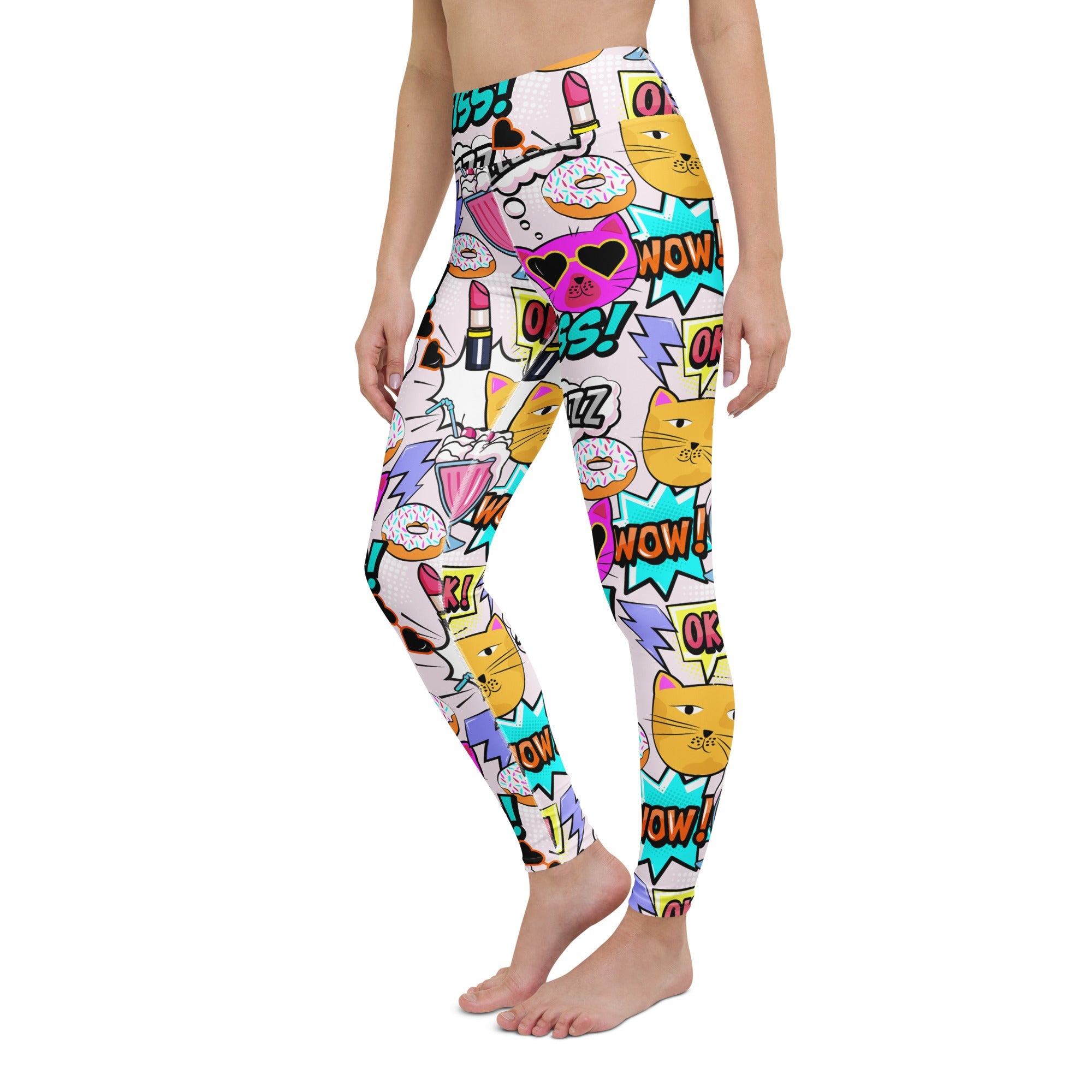 Cat Pop Art  Yoga Leggings