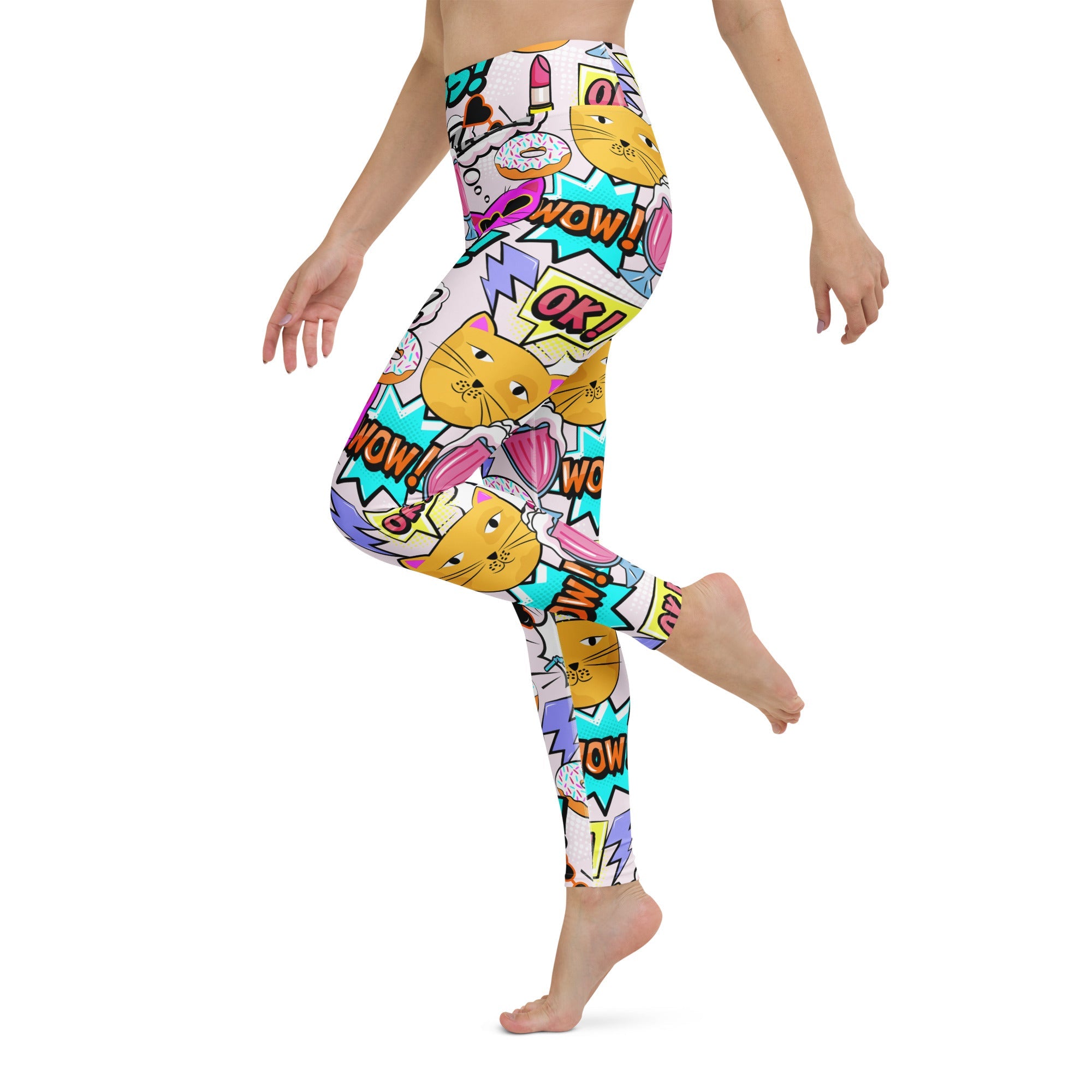 Cat Pop Art  Yoga Leggings