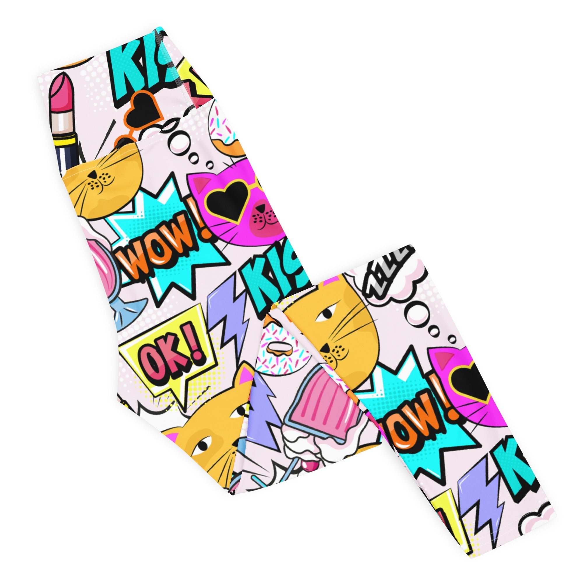 Cat Pop Art  Yoga Leggings