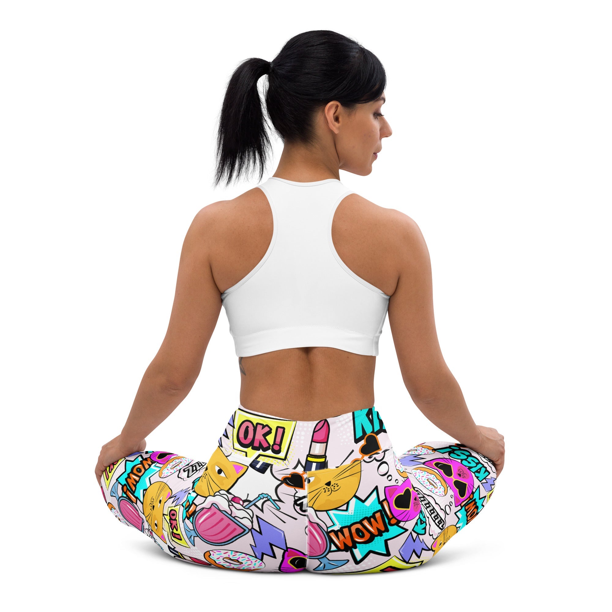 Cat Pop Art  Yoga Leggings