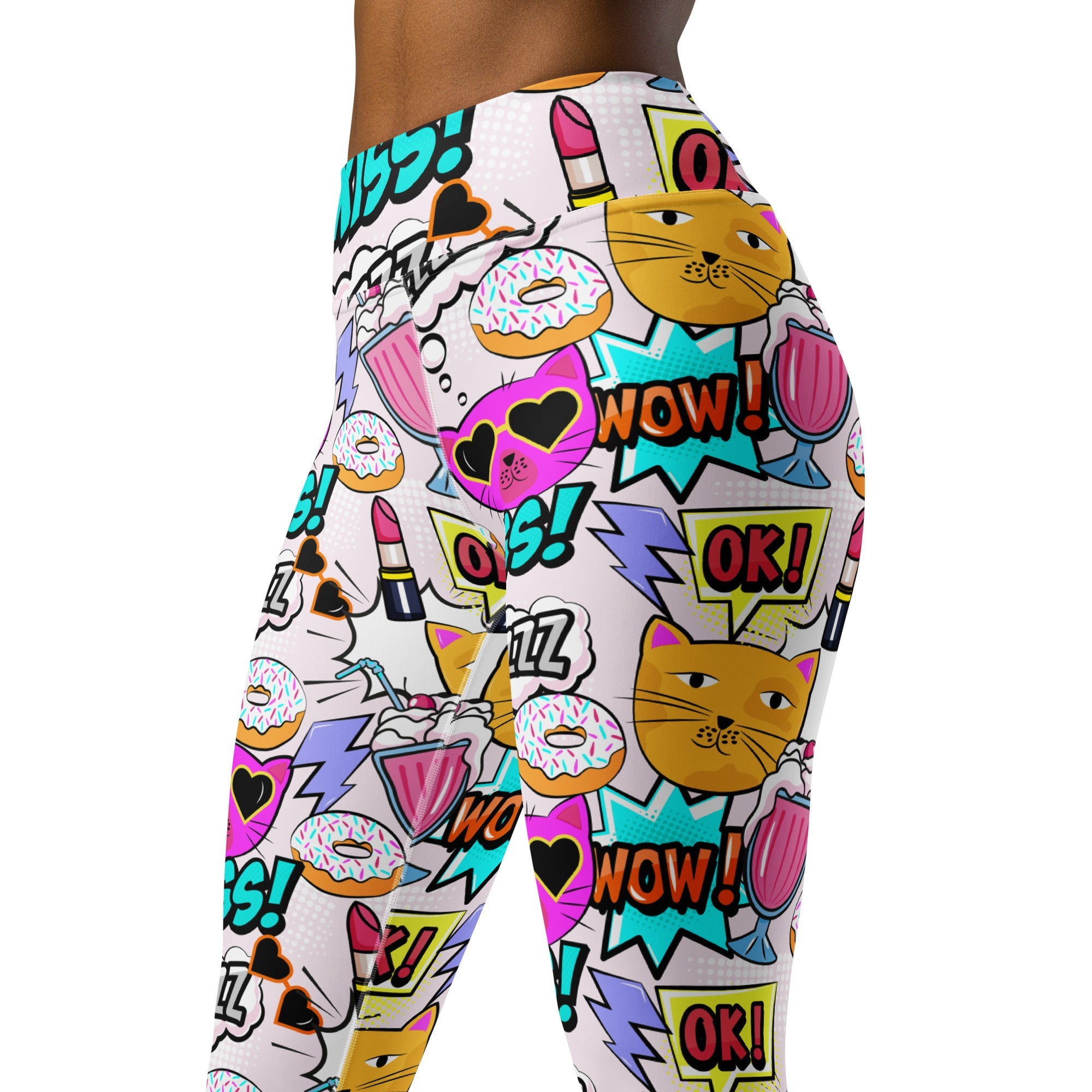 Cat Pop Art  Yoga Leggings