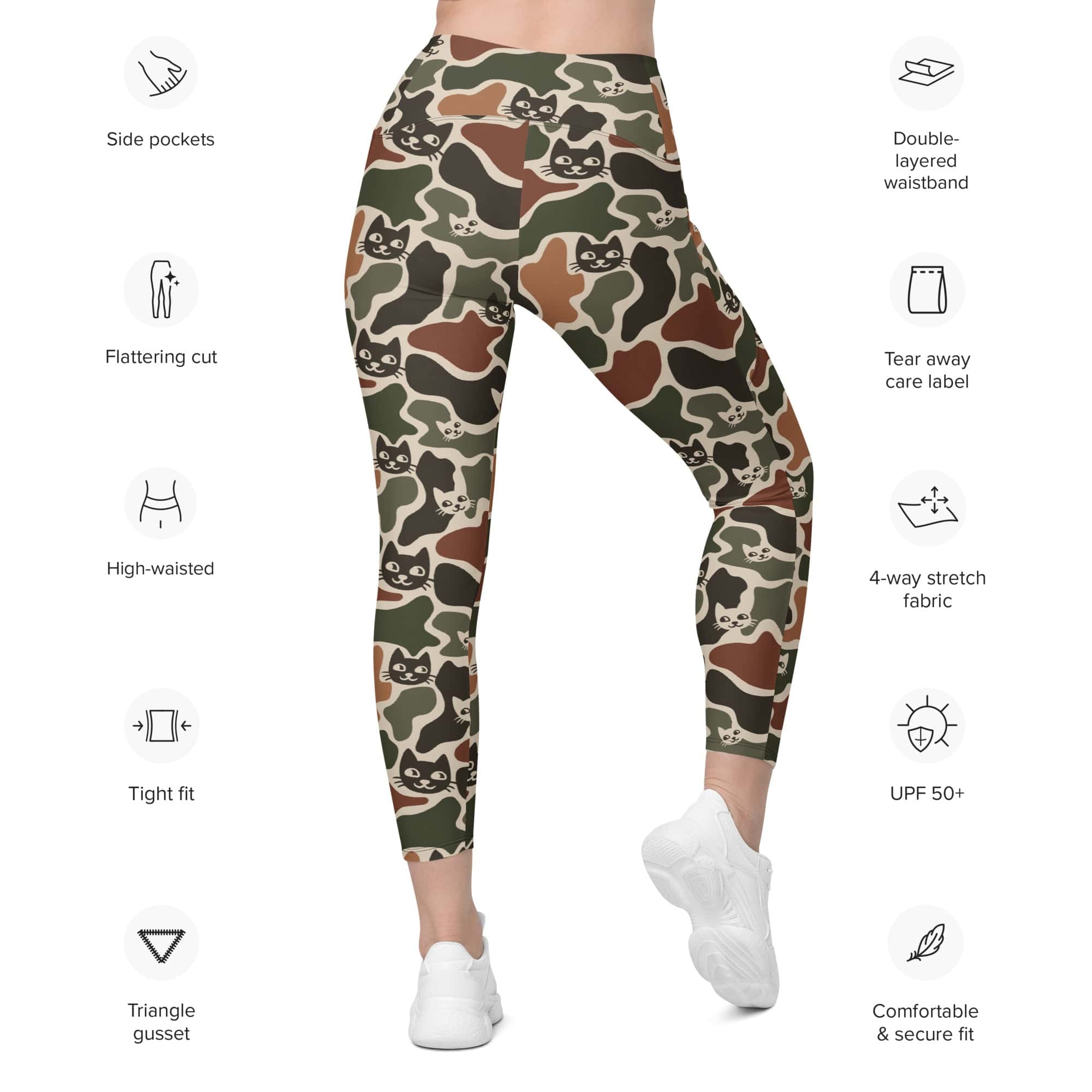 Catmouflage Leggings With Pockets