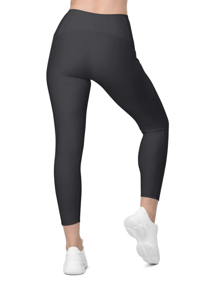 Charcoal Black Leggings With Pockets