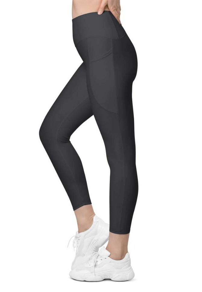 Charcoal Black Leggings With Pockets