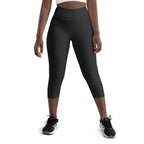 Charcoal Black Yoga Capris