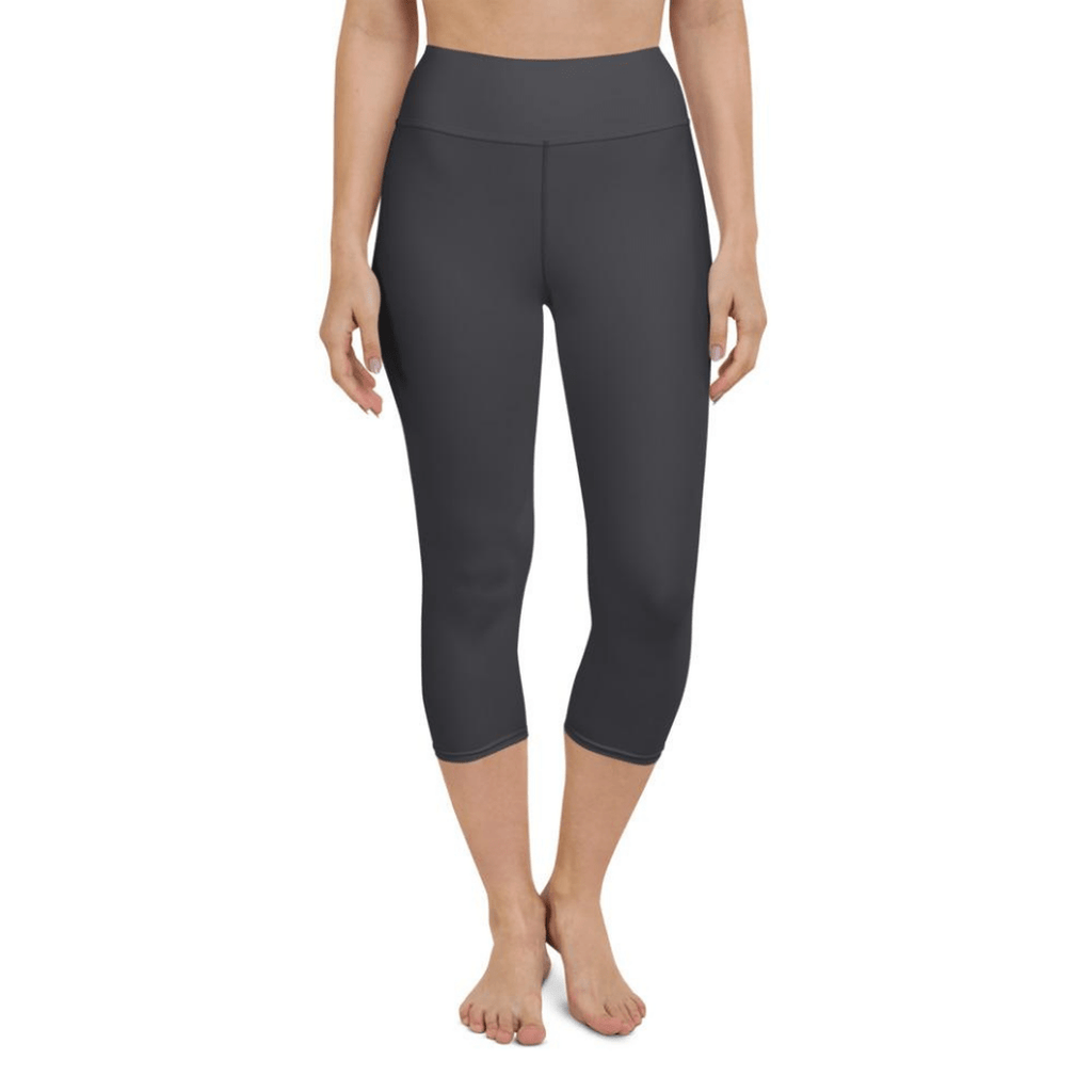 Charcoal Light Gray Yoga Capris