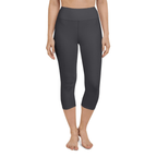 Charcoal Light Gray Yoga Capris