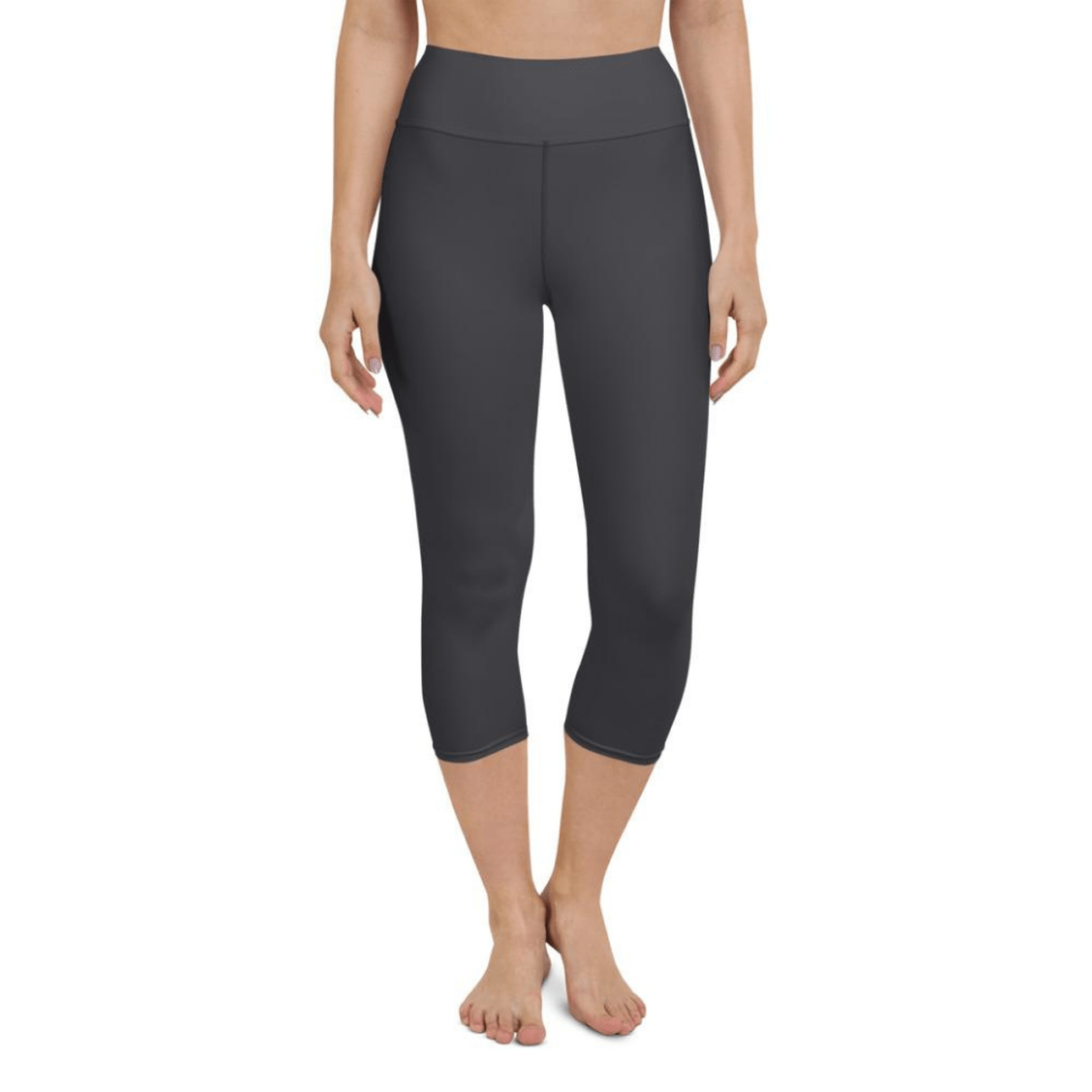 Charcoal Light Gray Yoga Capris