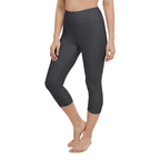 Charcoal Light Gray Yoga Capris
