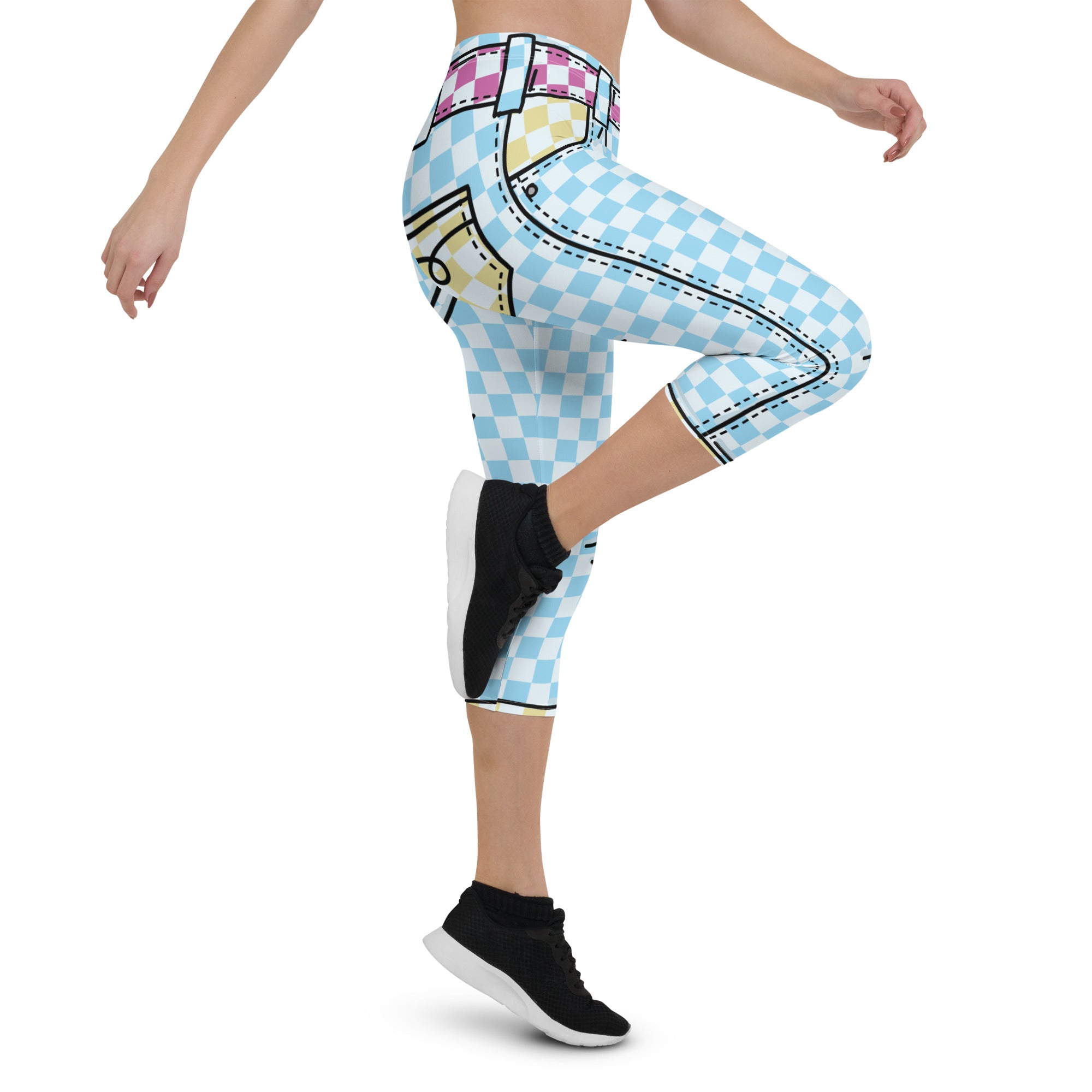 Checkered Cartoonized Capris
