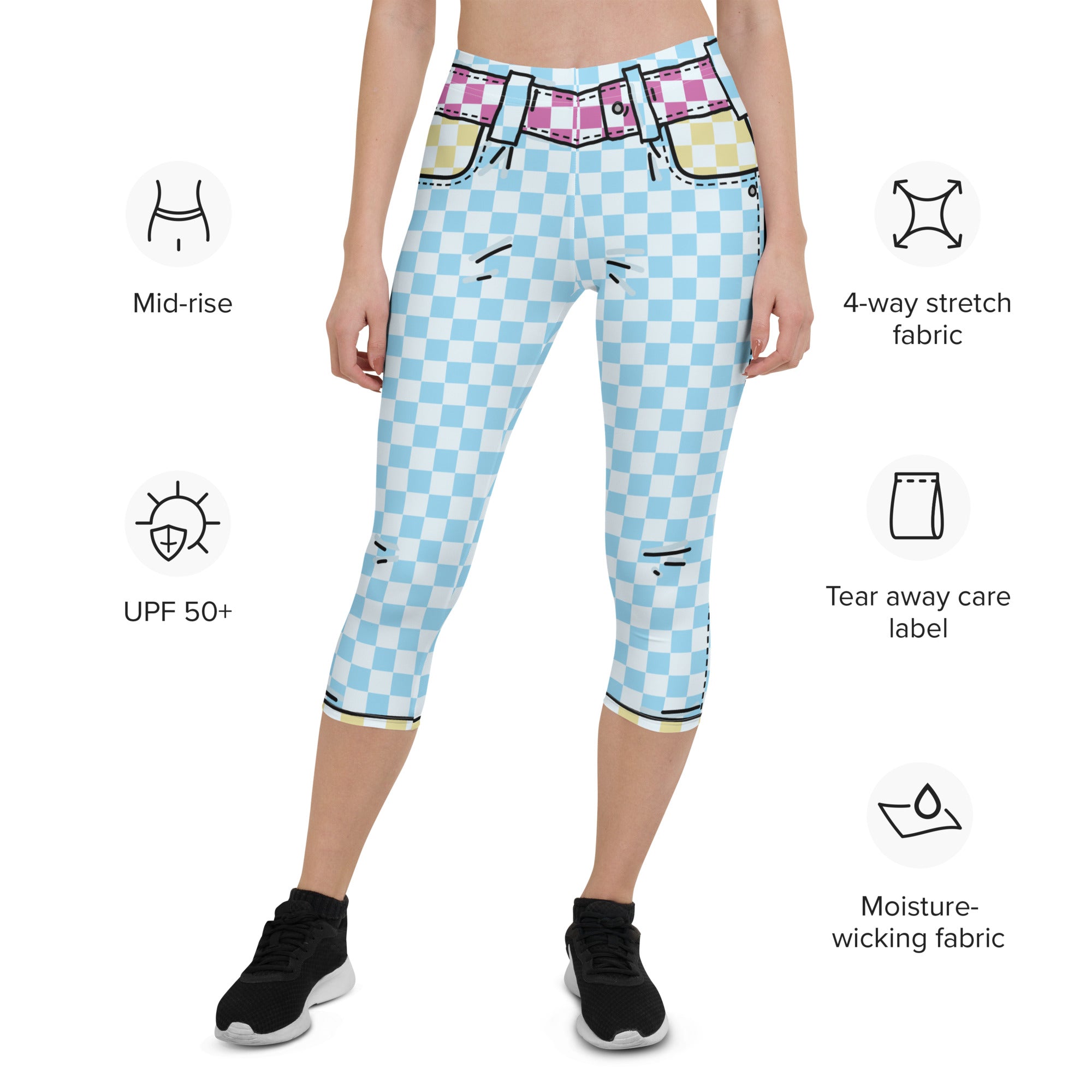 Checkered Cartoonized Capris