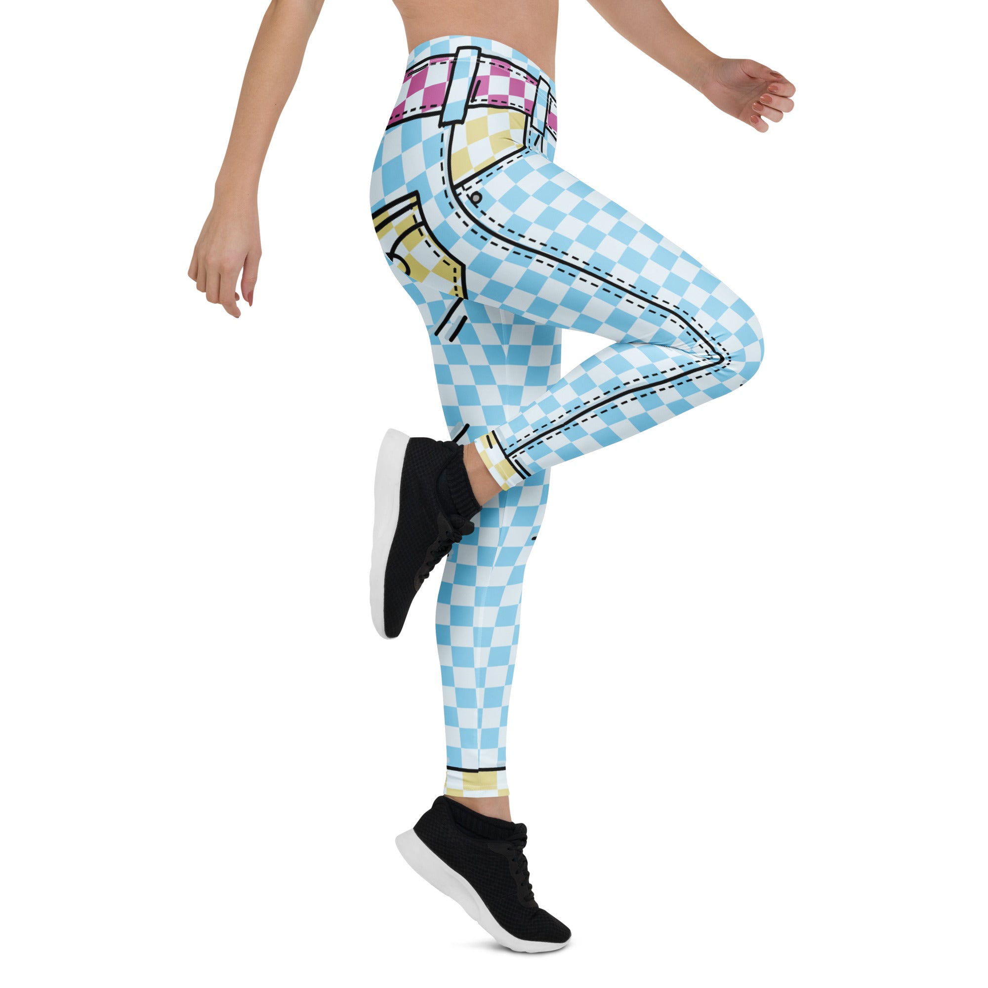 Checkered Cartoonized Leggings