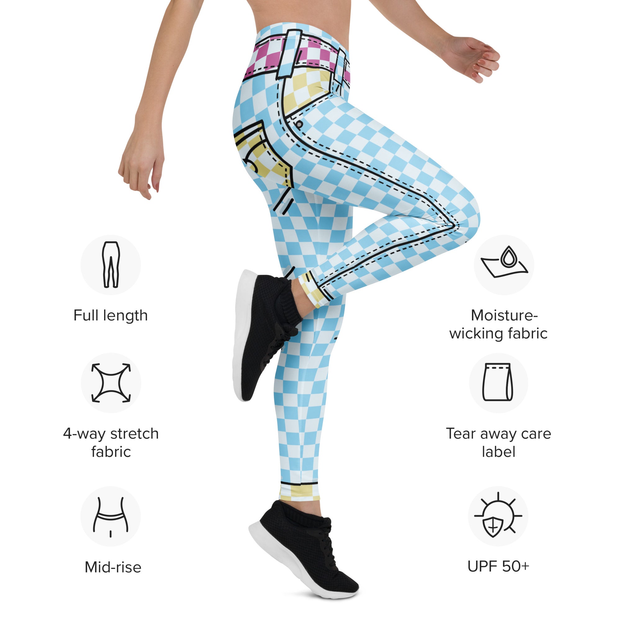 Checkered Cartoonized Leggings