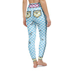 Checkered Cartoonized Yoga Leggings