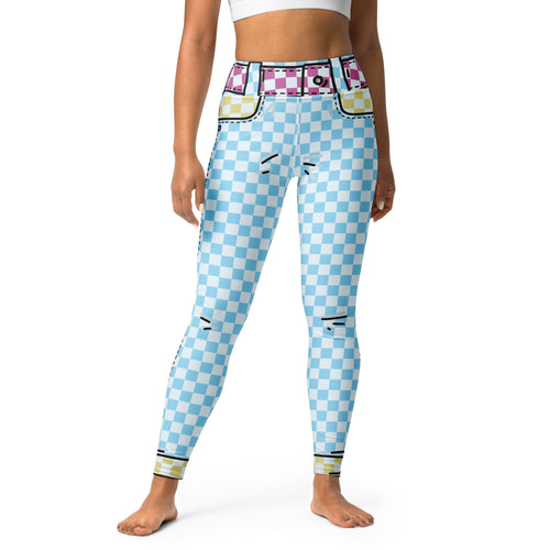 Checkered Cartoonized Yoga Leggings