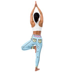 Checkered Cartoonized Yoga Leggings
