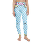 Checkered Cartoonized Yoga Leggings