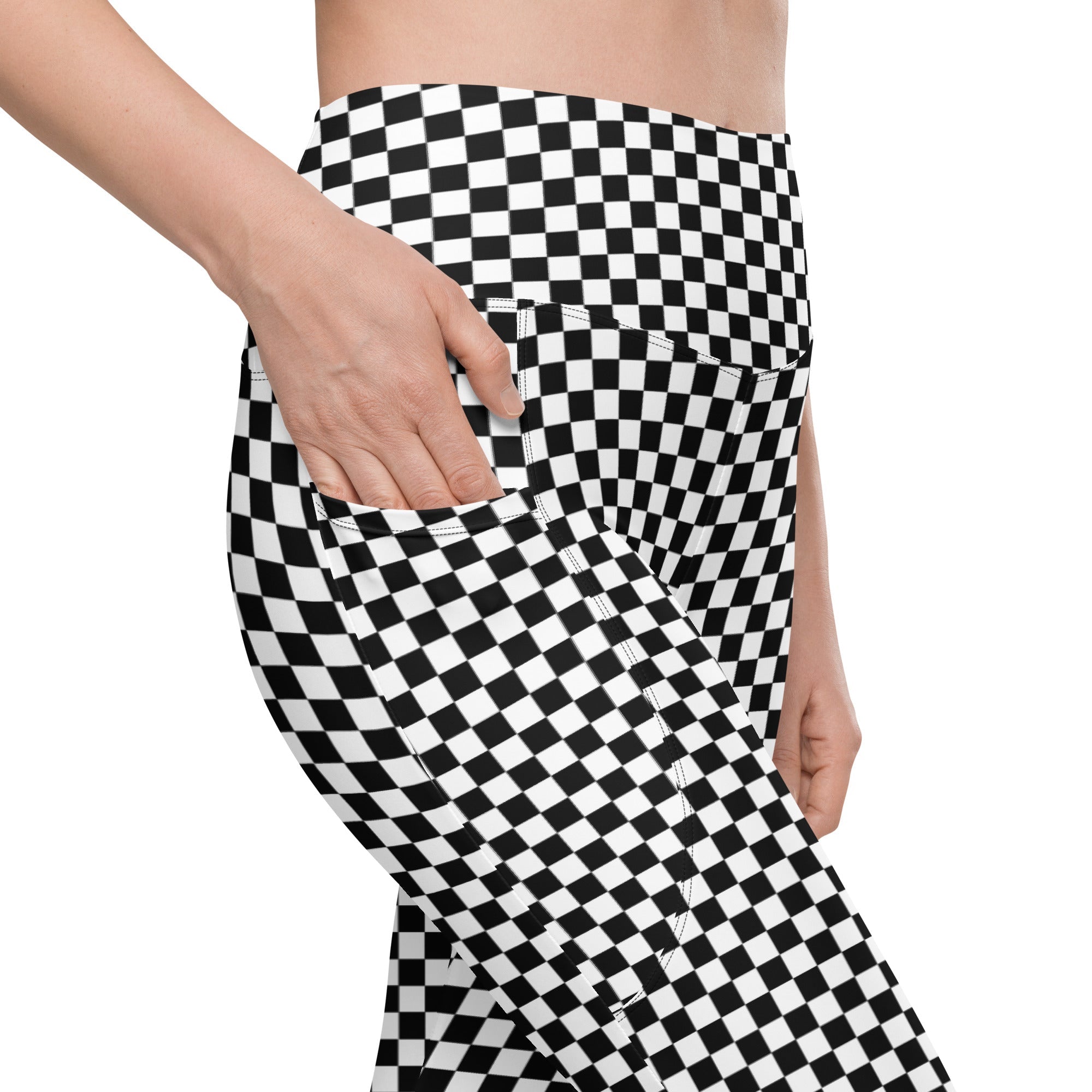 Checkered Leggings With Pockets