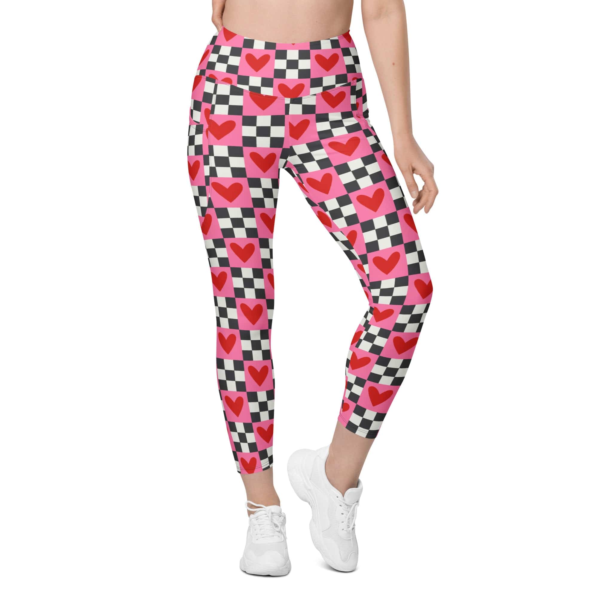 Checkered Romance Leggings With Pockets