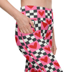 Checkered Romance Leggings With Pockets